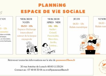 Planning de l'EVS des Filaos